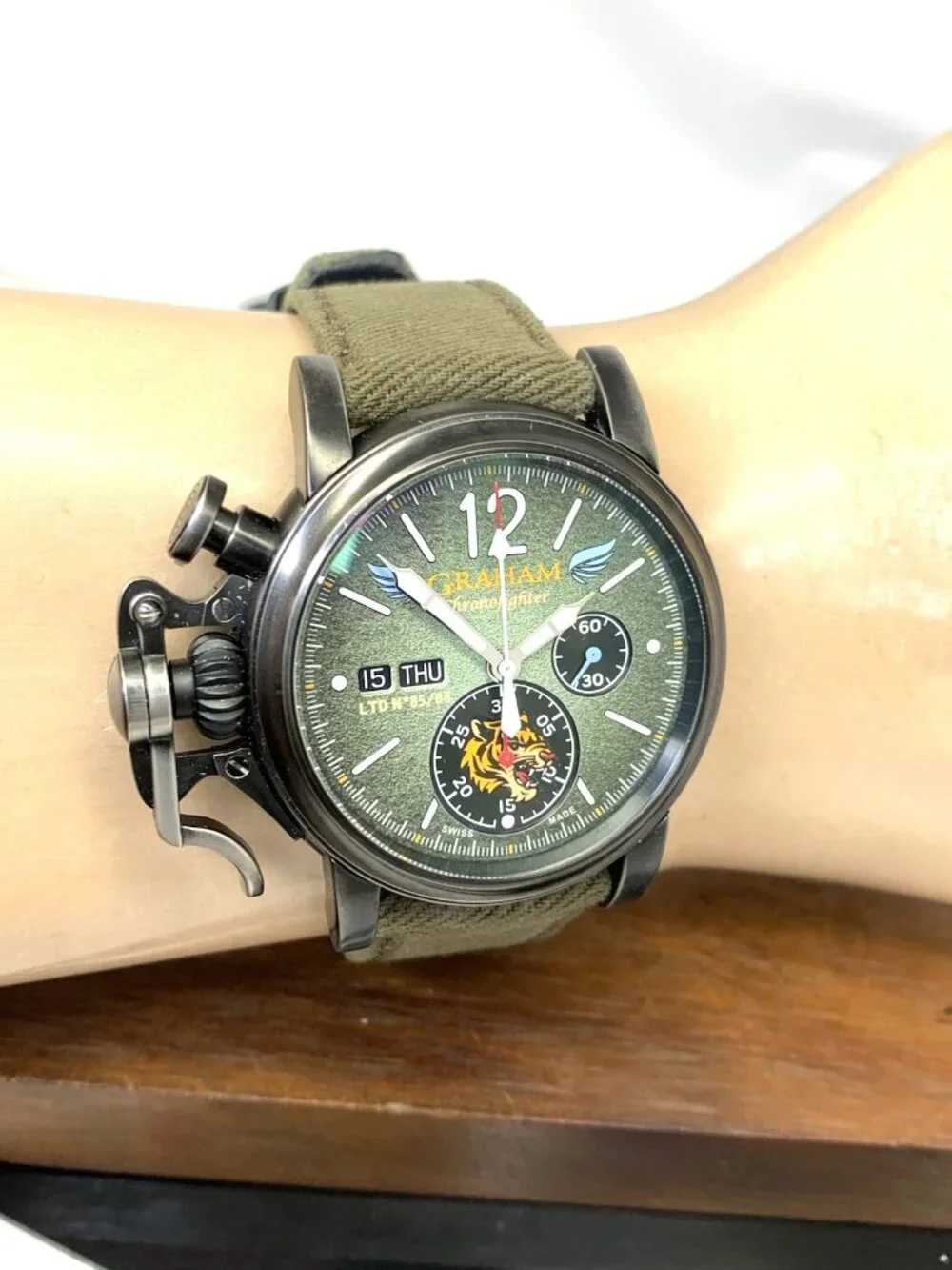 Graham Chronofighter Flying Tiger Men's Watch Swiss Automatic Limited Edition